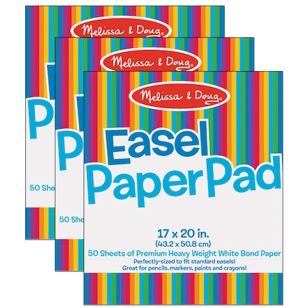 Melissa & Doug Easel Paper Pad, 17" x 20", 50 sheets Per Pad, PK3 4102